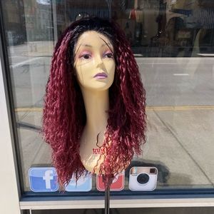 Ombré Burgundy Kinky Curls Lace Front Wig!! 😍